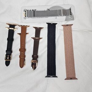 Apple Watch Compatible 38/40/41mm Leather, braided, & Stainless Steel Bands
